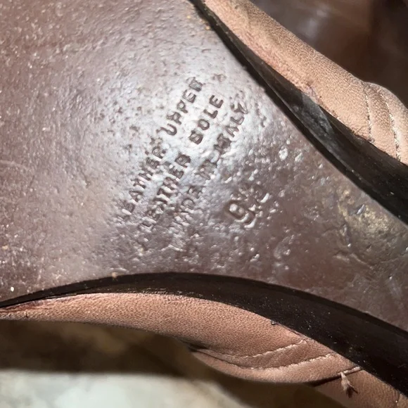 Leather Tan Wedge Boots - Picture 4 of 8